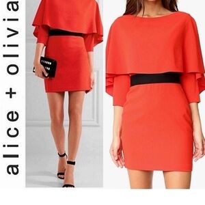 Alice + Olivia Bold Red Mini Dress